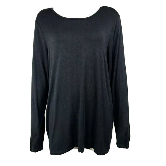 TORRID Super Soft Knits Solid All Black Top Size 2